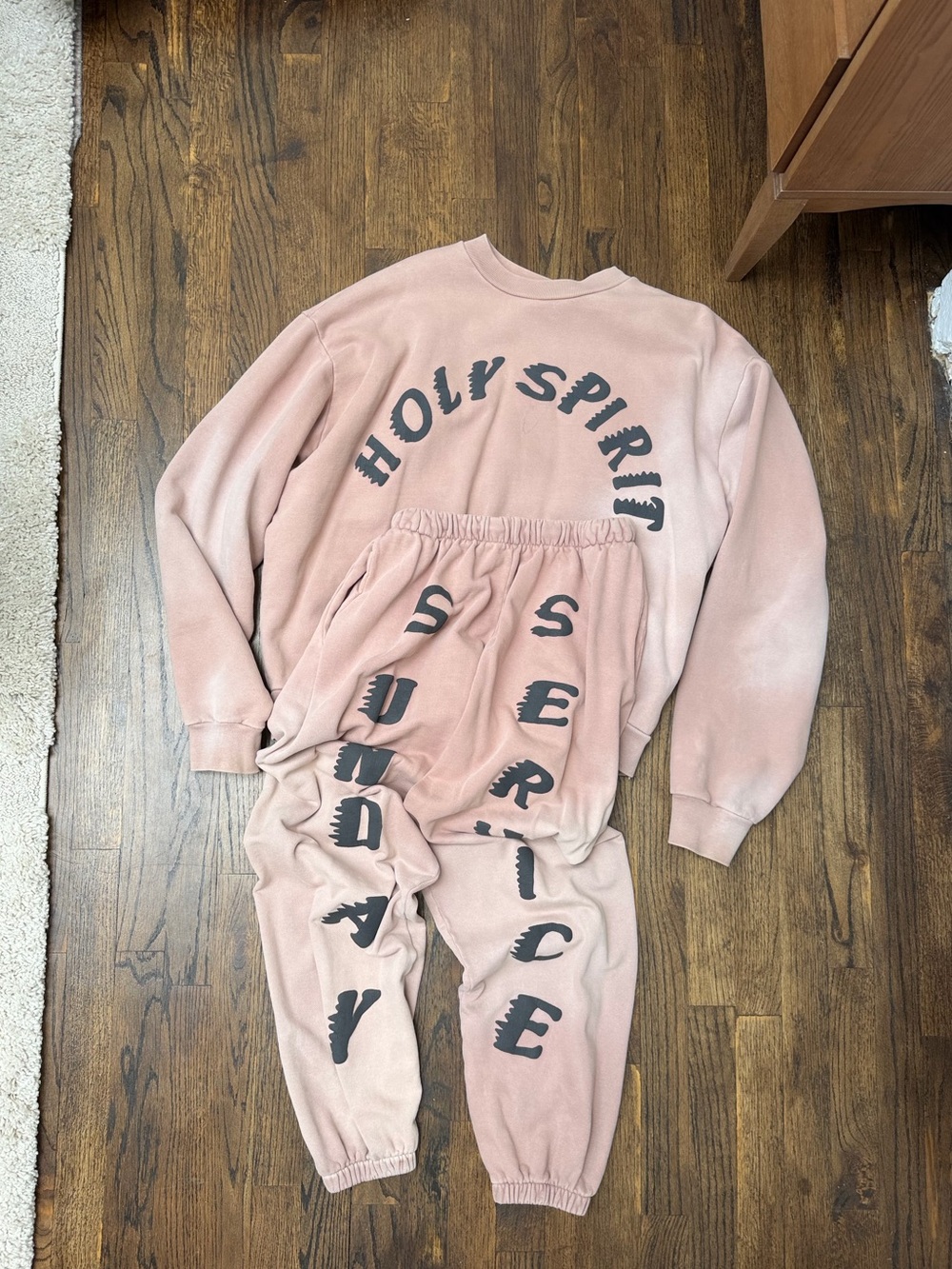 Yeezy Pink 'Holy Spirit' Graphic Sweatpants